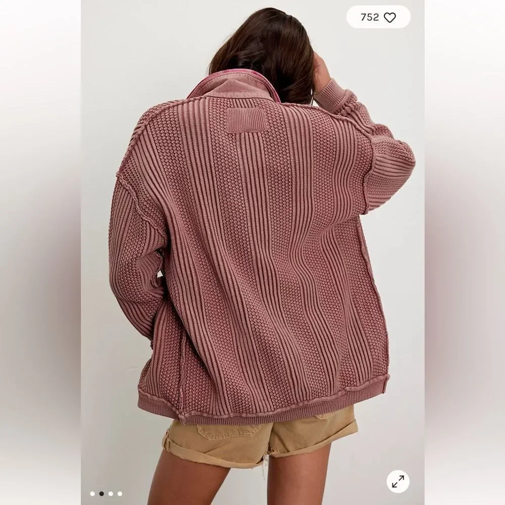 We The Free Worn Thru Chore Sweater Jacket